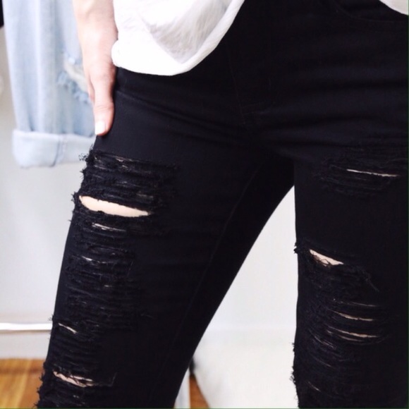 11thstreet Denim - 🔴 LAST CHANCE Black Distressed Jeans