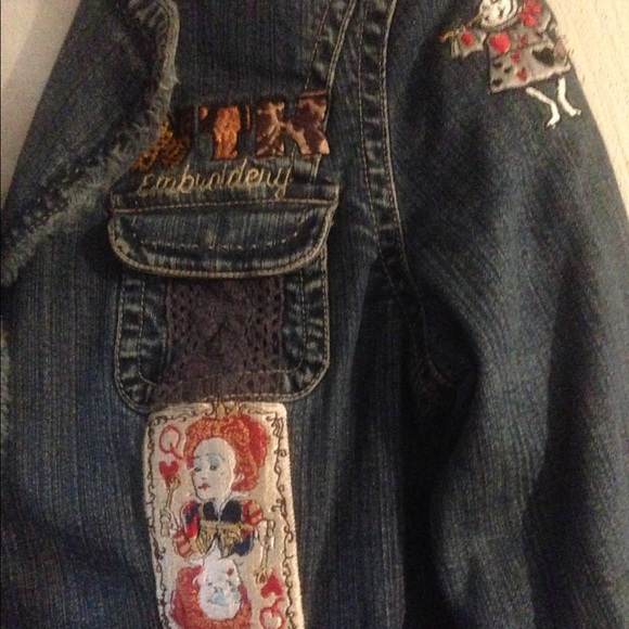 Custom embroidered ladies Jean jacket - Picture 3 of 6