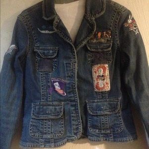 Custom embroidered ladies Jean jacket