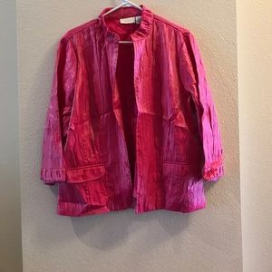 EUC Chico's Pink 3/4 Sleeve Jacket
