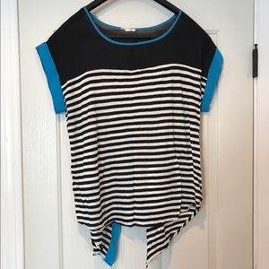 Striped Top w/ Envelope Back
