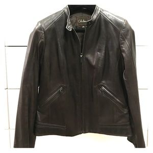 Cole Haan Brown Lambskin Women's Jacket-Size 10