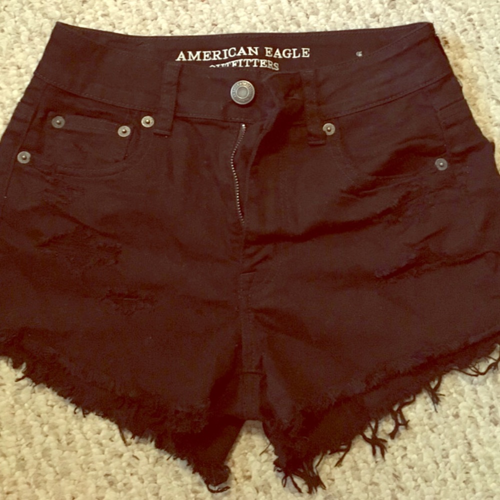 American Eagle High Rose Distress Shorts EUC💜