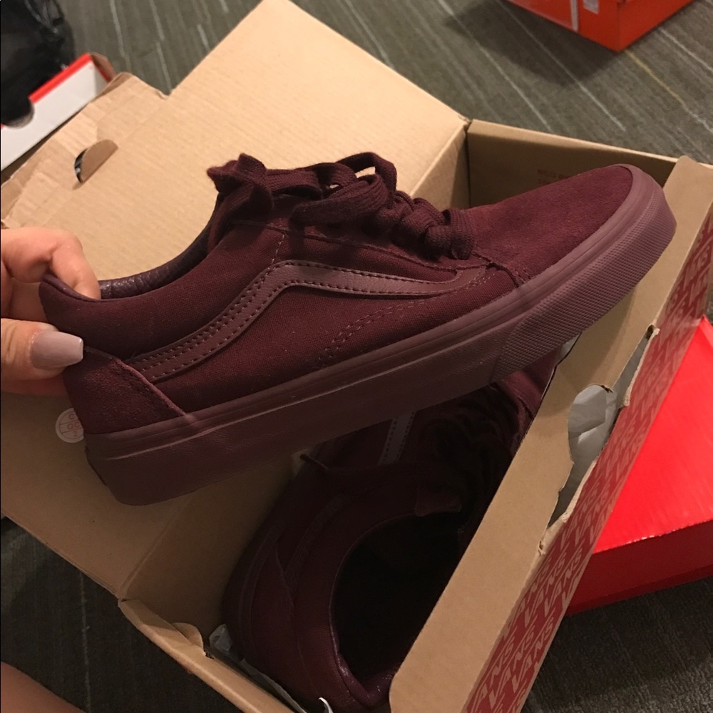 Burgundy Vans