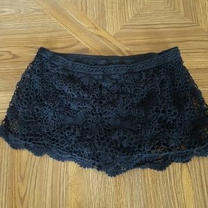 Floral lace shorts - never worn