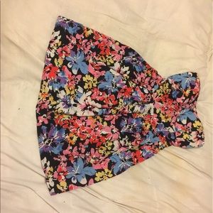 Flower dress strapless