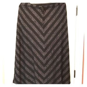 Black and Sparkle Chevron Sweater Maxi Skirt