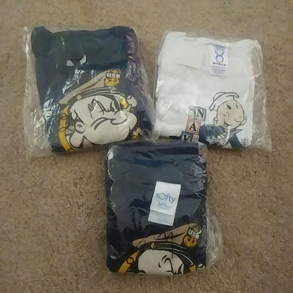 US NAVY Popeye onesie T-shirts