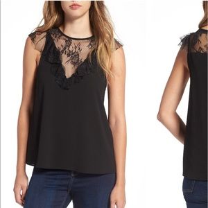 🆕🎉HP🎉 WAYF Andrea Lace Inset Blouse - Black