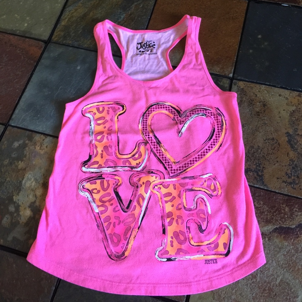 Girls justice tank top