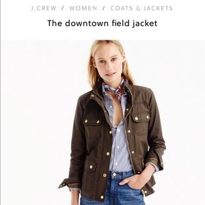 JCrew Downtown Field Jacket Mossy Brown