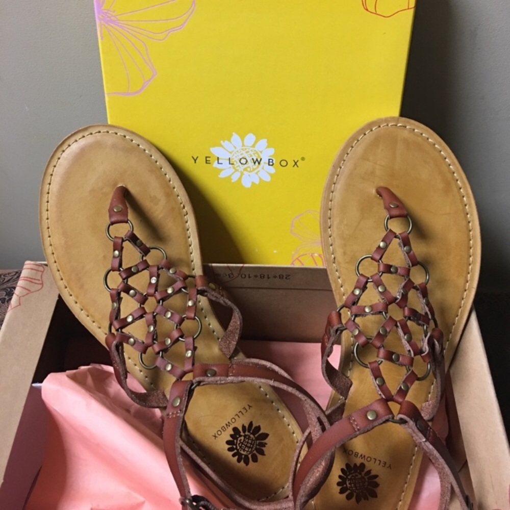 Yellow box sandals