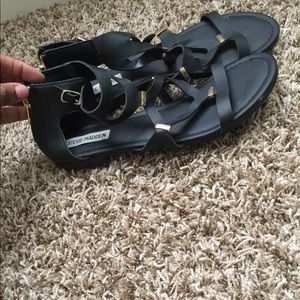 Black Steve Madden gladiator sandals