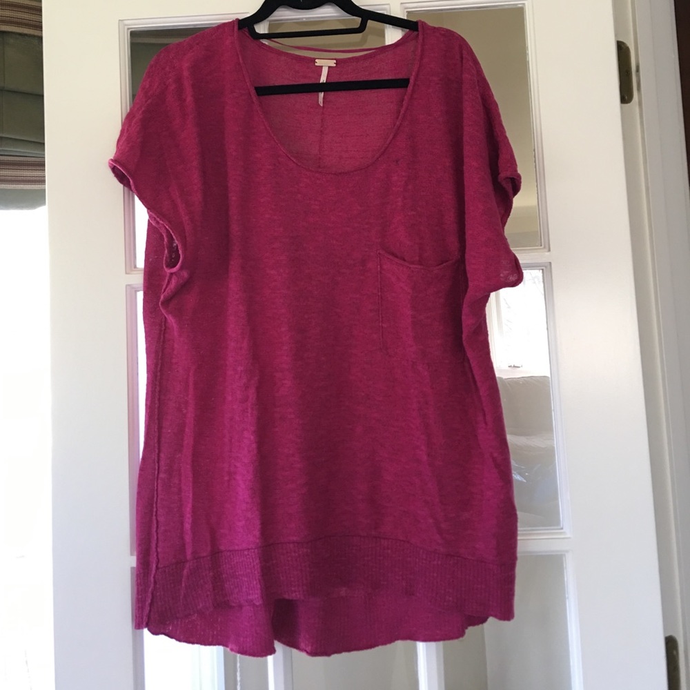 Free People Magenta shirt