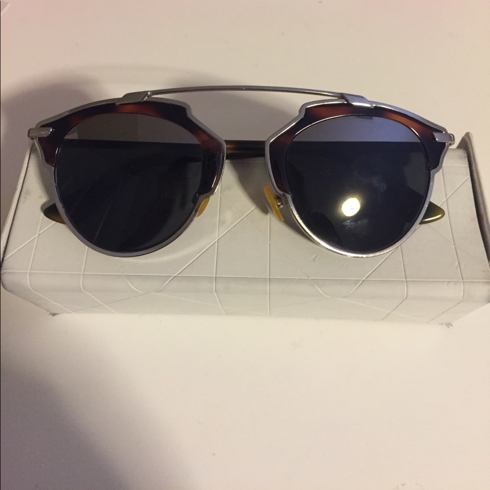 Dior "so Real" 48mm Sunglasses palladium/tortoise