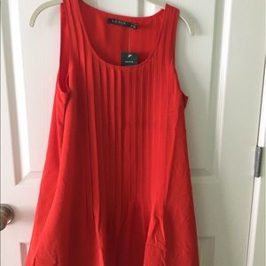 Bright tomato orange dress - cute.!