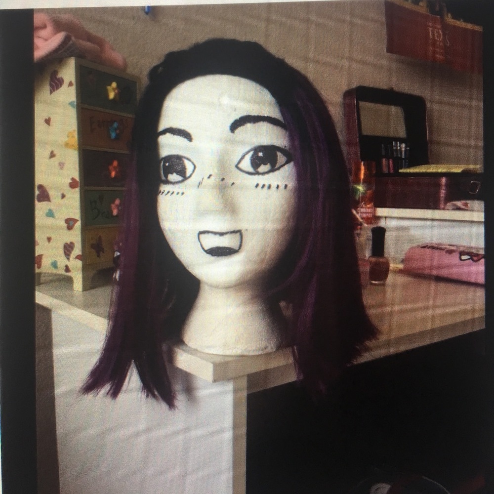 Raven teen times purple cosplay wig