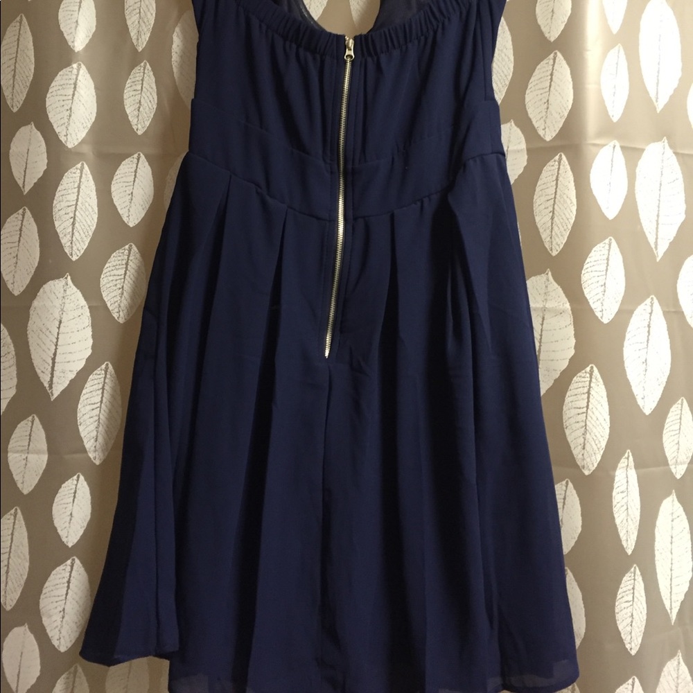 3/$15 ASOS TFNC Navy Blue Strapless Dress Women’s US 12 - Picture 4 of 6