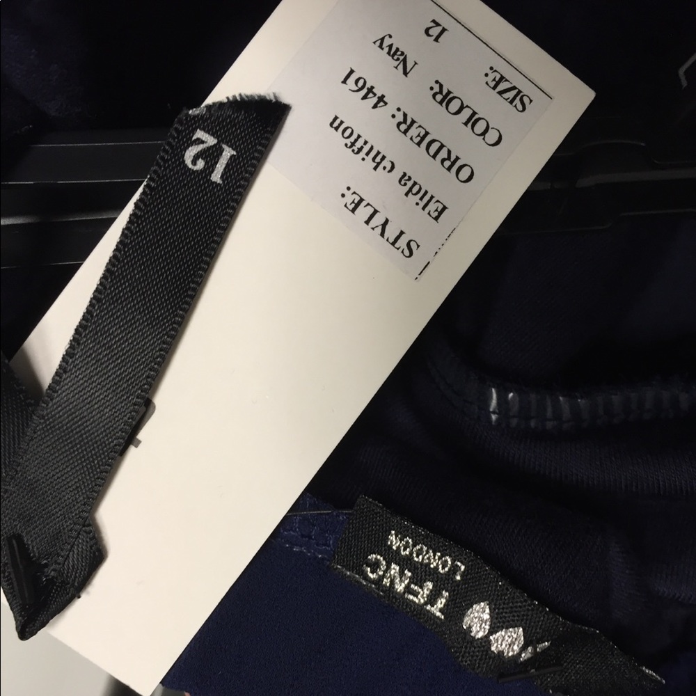 3/$15 ASOS TFNC Navy Blue Strapless Dress Women’s US 12 - Picture 5 of 6
