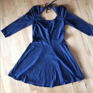 Navy blue skater dress
