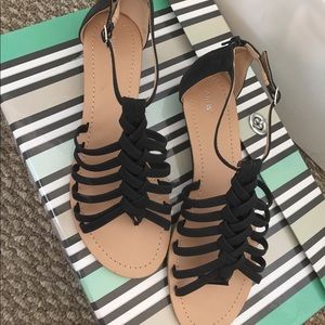 Black slight wedge Apt. 9 Sandals.