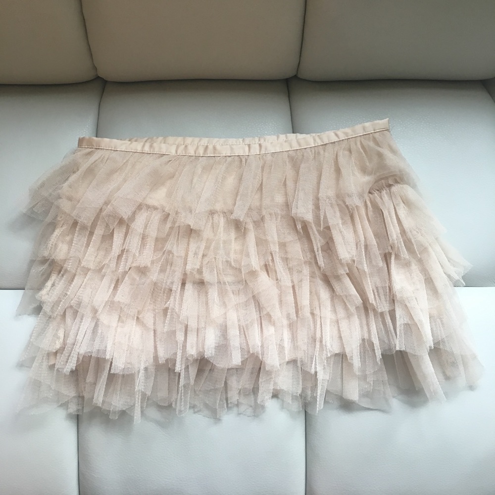 [SOLD] Twill Ruffle Mini Skirt