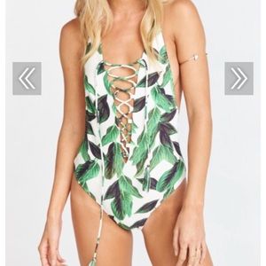 Show Me Your Mumu La Jolla Lace-up Swimsuit
