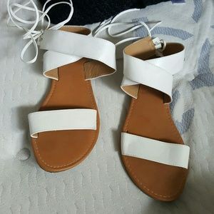 White sandals