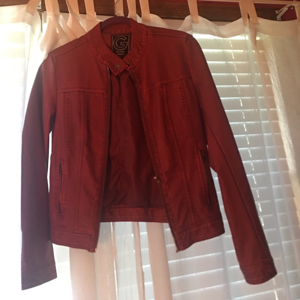 Light weight red zip up
