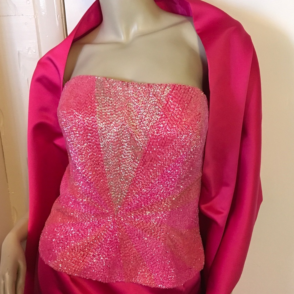 Mon Cheri evening formal skirt suit 12 pink