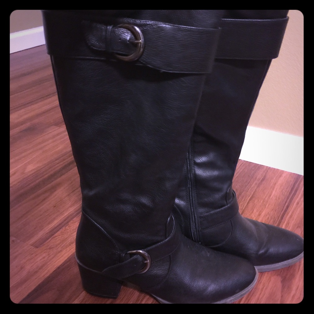 Natural Soul by Naturalizer Black Riding Boots