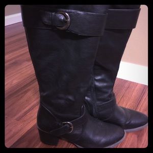 Natural Soul by Naturalizer Black Riding Boots