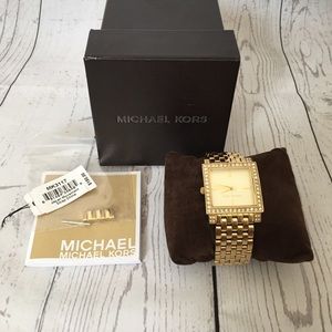 Michael Kors Gold-Tone Watch W/ Crystals MK3117
