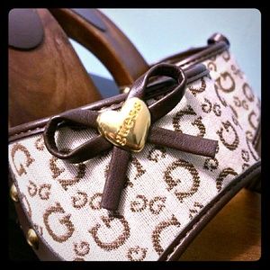 Guess brown wood size 6 1/2 heels