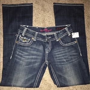 Rock &a Roll Cowgirl low rise JUNIORS boot cut.