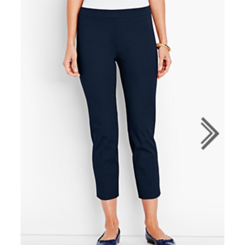 Navy Talbots Chatham cropped pants 4p