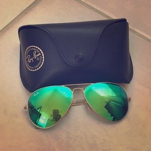 Green Ray Ban Aviators