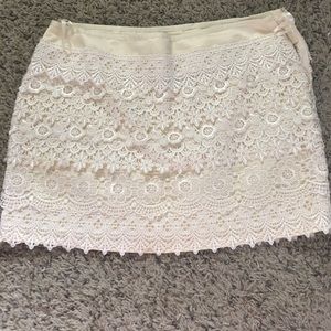 Lace mini skirt