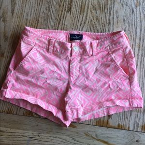 Pink and white tribal shorts