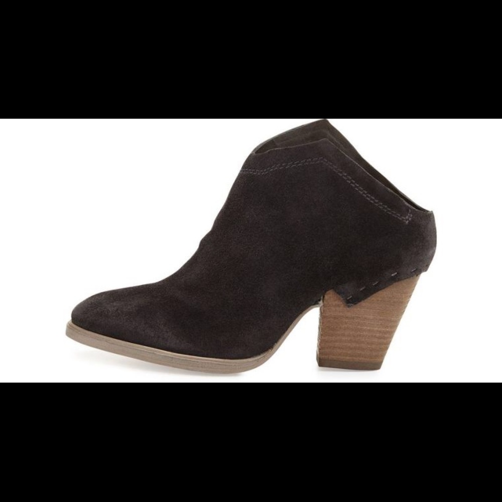 Dolce VIda Haku Black Suede Bootie, Open Toe
