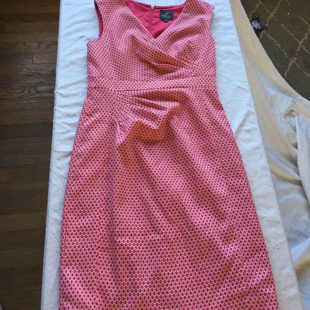 Gorgeous Adrianna Papell pink & white dress - 6p