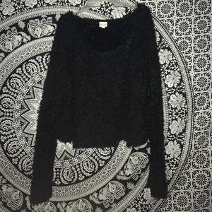 Fuzzy black sweater