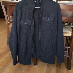 Gray zip up sweater