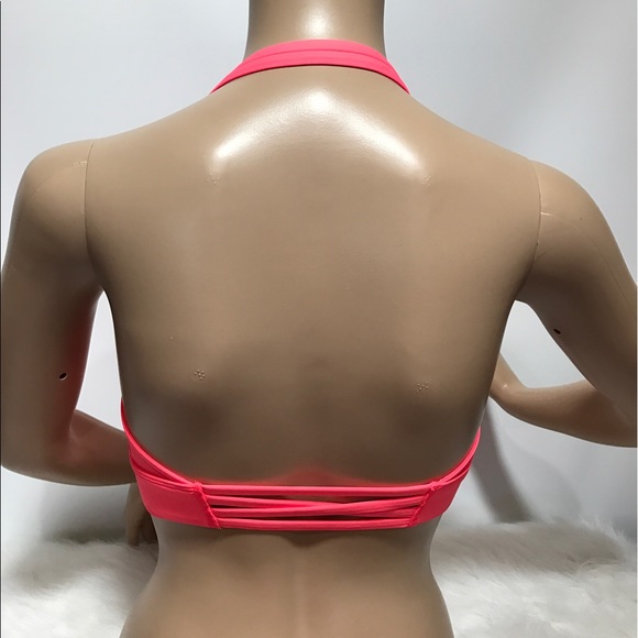 PINK ULTIMATE HALTER SPORTS BRA Small - Picture 2 of 4