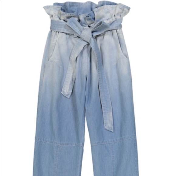Denim Bow Pants - Picture 2 of 3