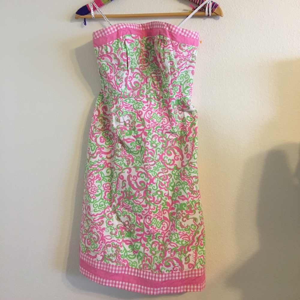 Lily Pulitzer strapless dress - great for Easter🐰 - Picture 5 of 6