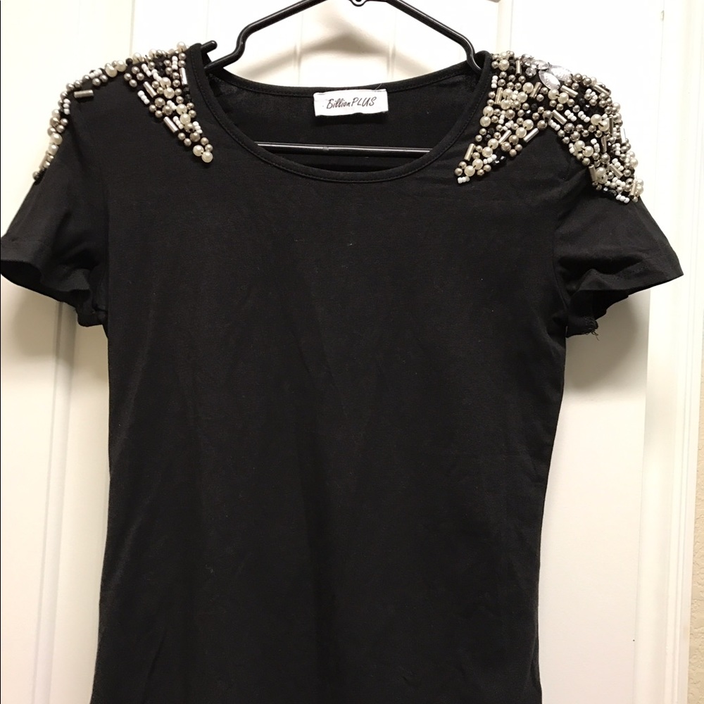 Pretty shirt with handmade beads!