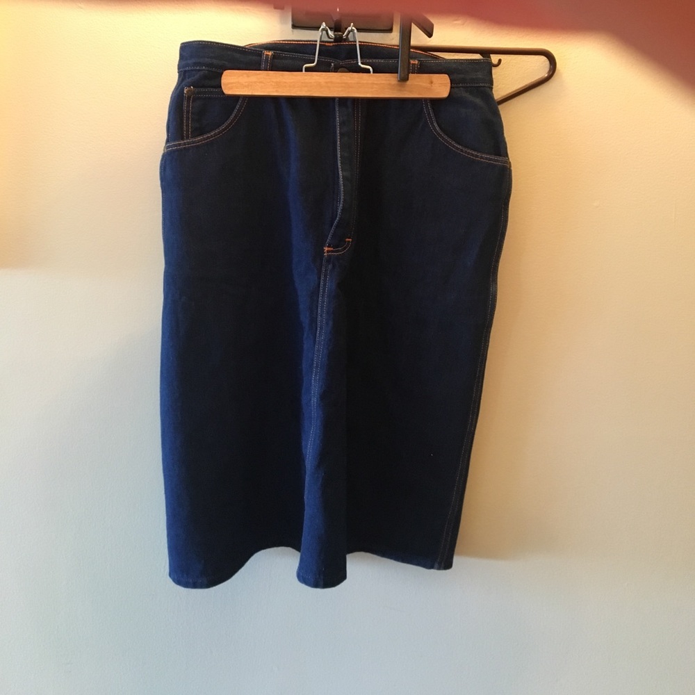 Denim skirt knee length