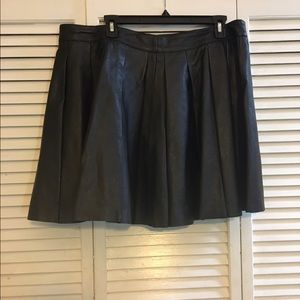 Leather Skater Skirt
