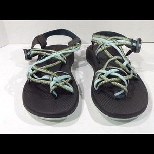 Chaco's women's 9 green and teal zx/3 classic